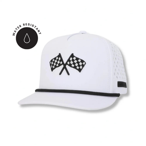 White Finish Line Snapback