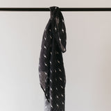 Midnight Lightning Bolt Muslin Swaddle