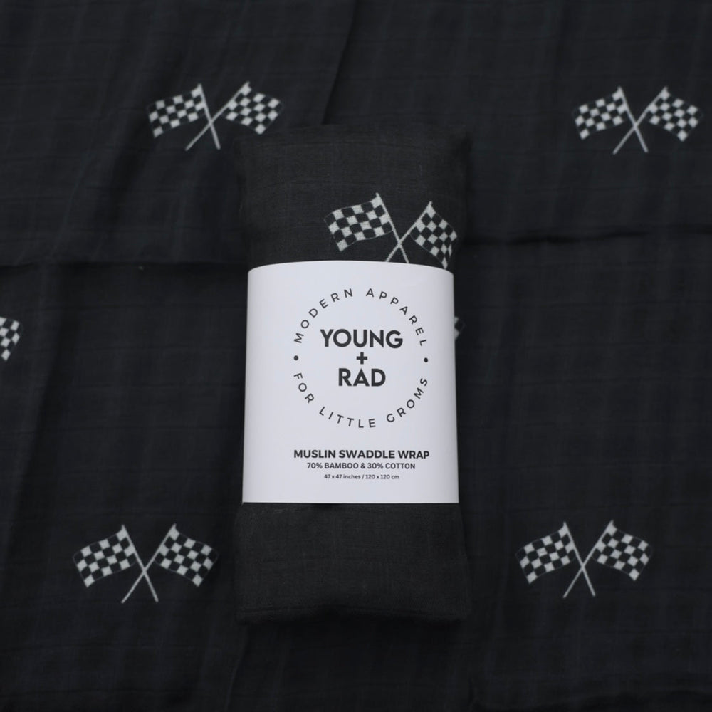 Black Finish Line Muslin Wrap