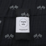 Black Finish Line Muslin Wrap