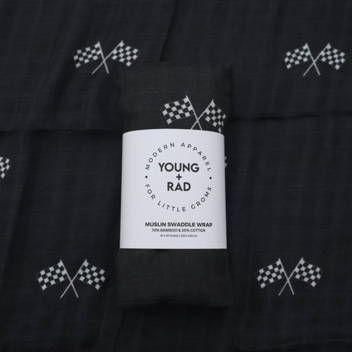 Black Finish Line Muslin Wrap