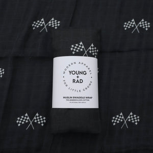 Black Finish Line Muslin Wrap