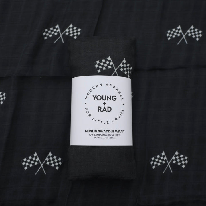 Black Finish Line Muslin Wrap