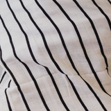 Grey & Black Stripe Muslin Crib Sheet