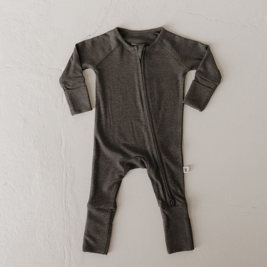 Shadow Bamboo Zip Pajamas
