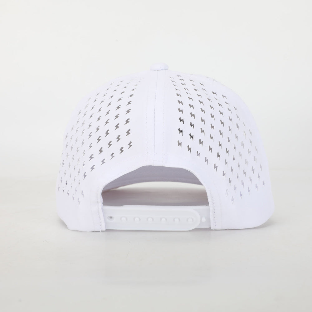 White Finish Line Snapback