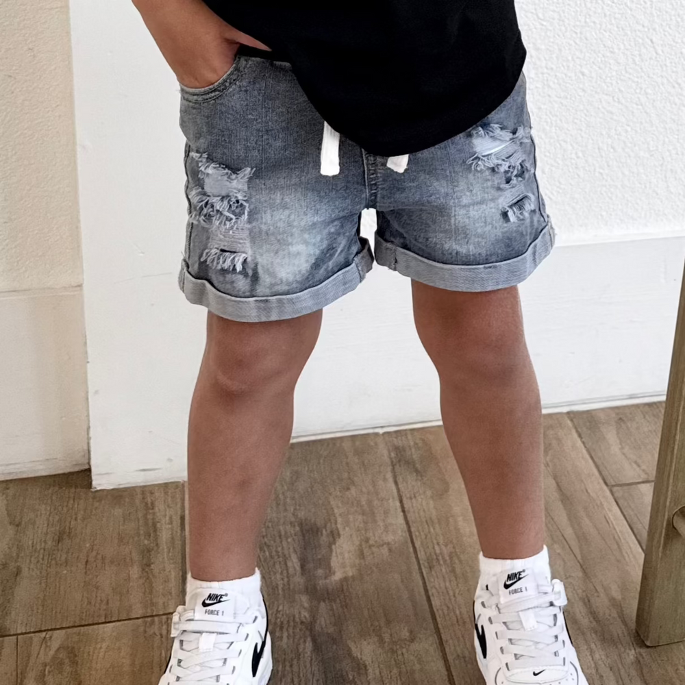 Distressed Denim Short