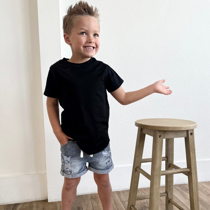 Distressed Denim Short