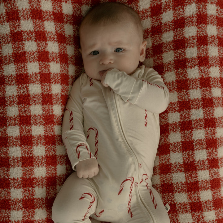 Candy Cane Bamboo Zip Pajamas