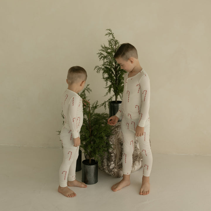 Candy Cane Bamboo Two Piece Pajamas