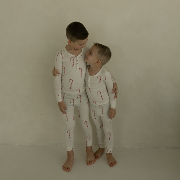 Candy Cane Bamboo Two Piece Pajamas