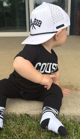 White Finish Line Snapback